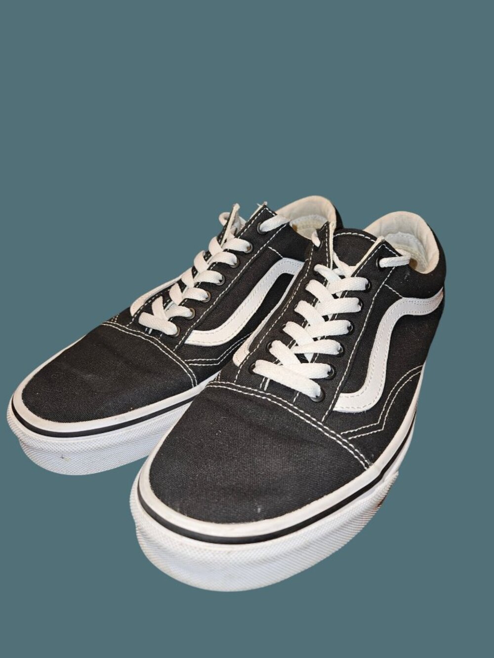 Vans Off The Walls Black Canvas Skater Sneakers Size Men 9 Women 10.5 -Unisex - Picture 6 of 11